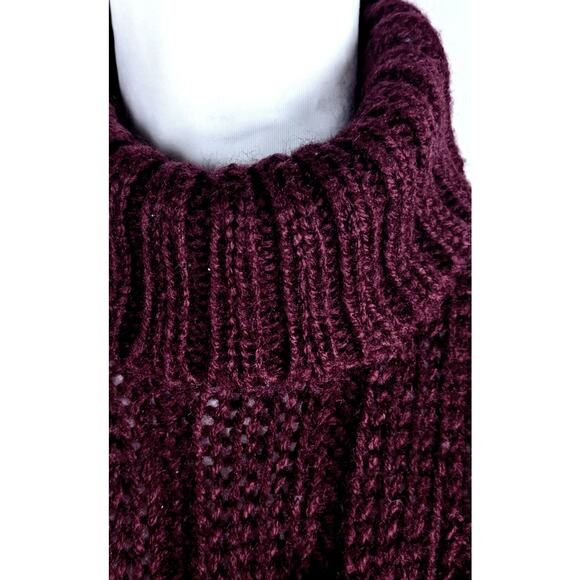 Handmade 80' Vintage burgundyBobble turtleneck Bust 36" CBack 24"Rare QualityEVU - Picture 6 of 10